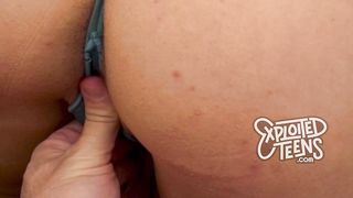 AMAZING 18 year old teen with BIG D cups tits sucks, fucks and eats cum