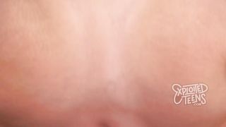 Big titted teen with DDD tits fucks and swallows cum