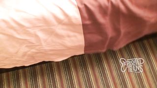 Teen with braces sucks a fat cock in this amateur teen video