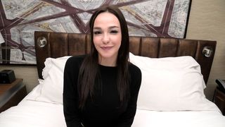 This teen is BRAND NEW and she's got amazing 32DD natural tits! Watch those titties get fucked and this teen get creampied!