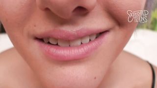 Purple haired Goth girl with a pixie cut makes her debut porn video