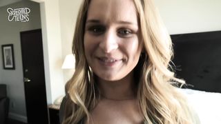 Stunning BUSTY Blonde teen makes her porn debut at ExploitedTeens