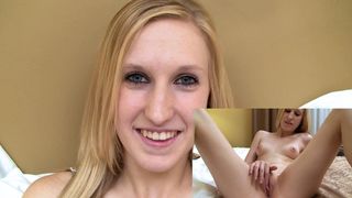 Hot 18 yr old blonde teen makes her adult debut