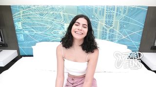 18 year old high school senior shoots her first porn!